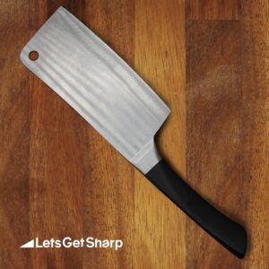 Knife on a butchers block
